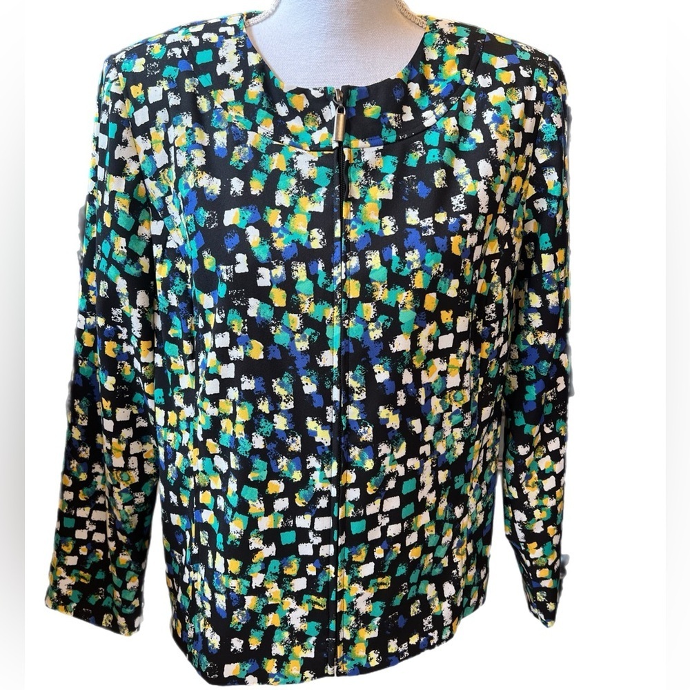 Molly & Maxx Jacket Size Large Full Zip Lined Long Sleeve Multicolor
